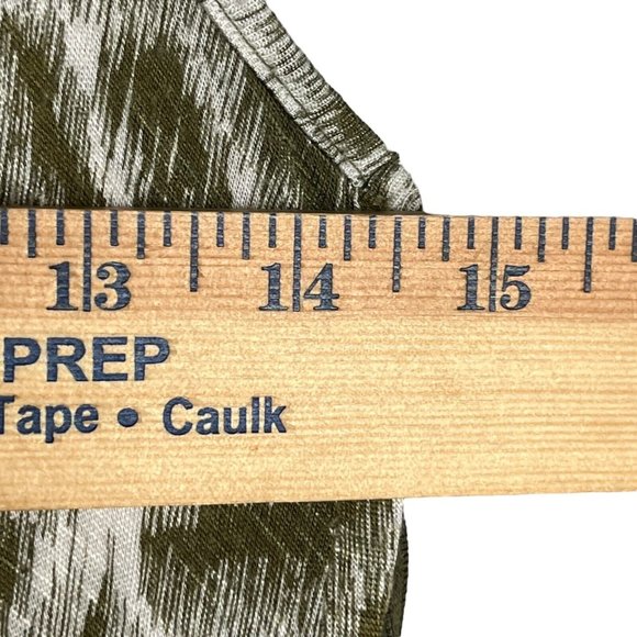 Michael Stars Dress Size OS Green Maxi Ikat Print Racerback Jersey Boho Beach - Picture 5 of 7